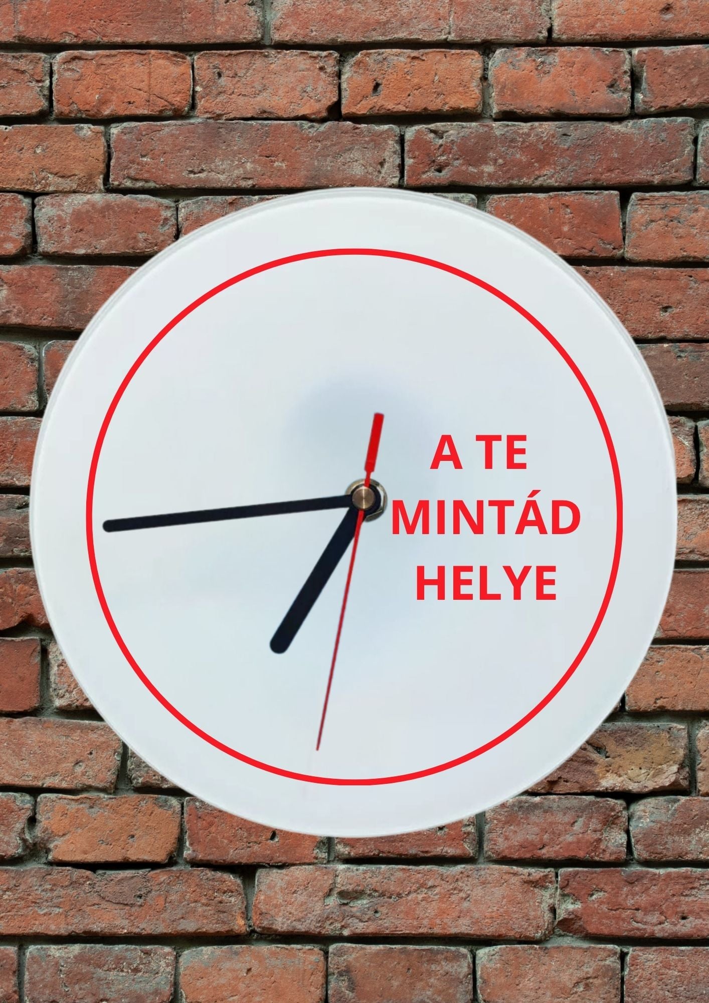 Egyedi Üveg Falióra – 20 cm