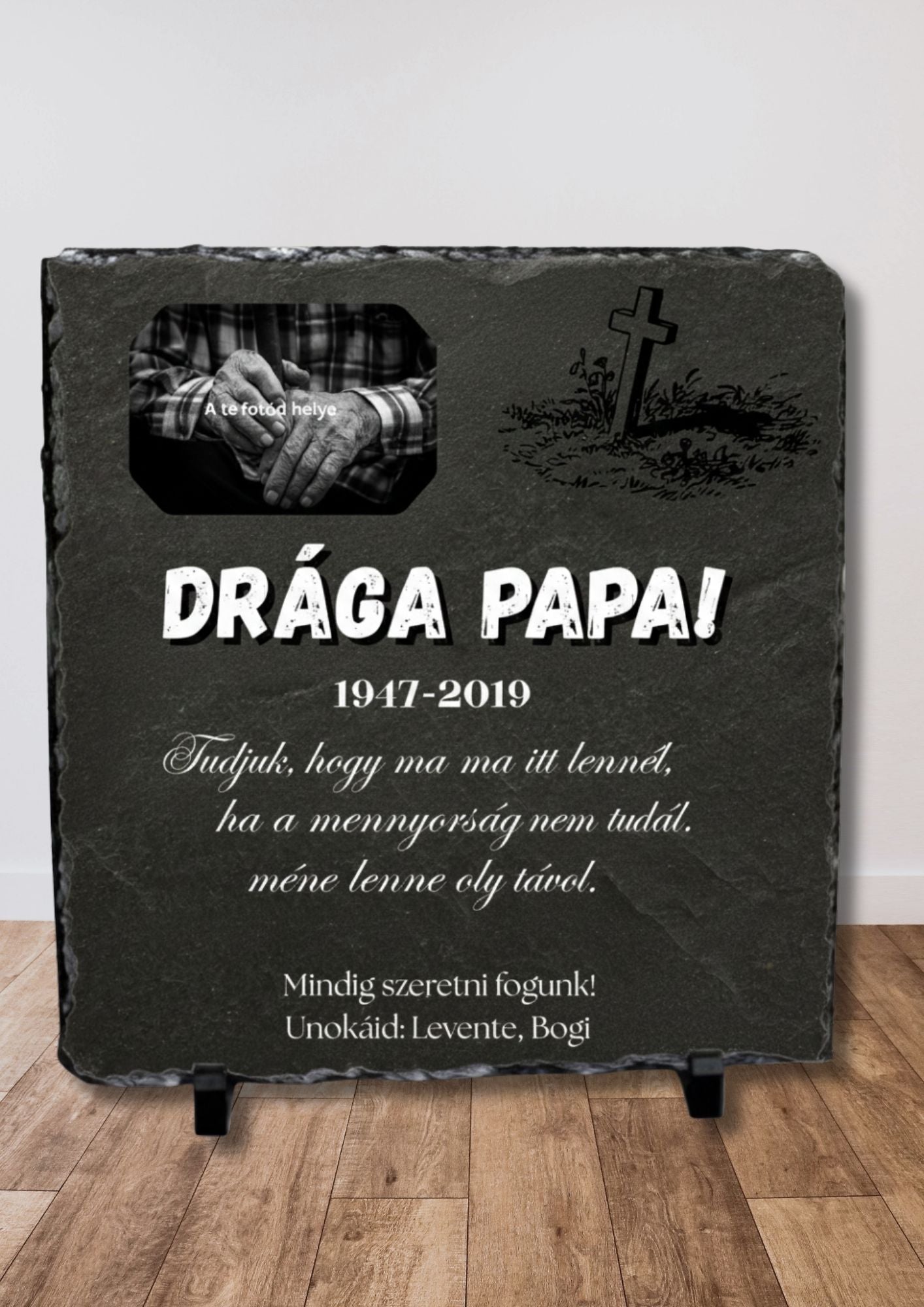 Egyedi Szublimációs Kőtábla – 20×20 cm